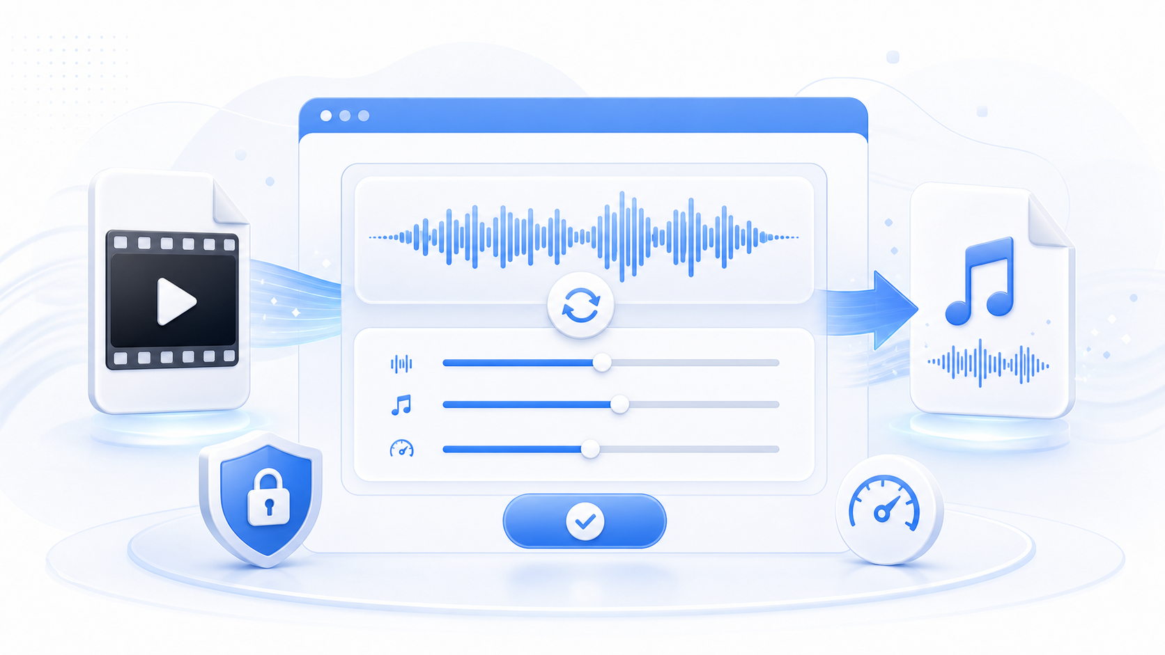 Browser MP4 to MP3 audio extraction workflow