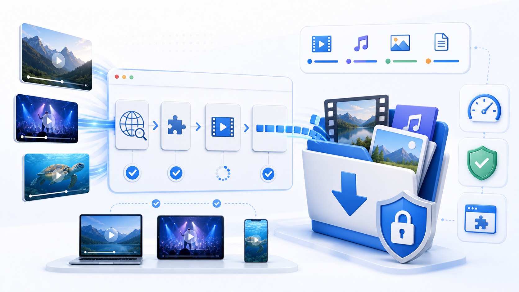 Secure browser video download benefits with format detection and local saving