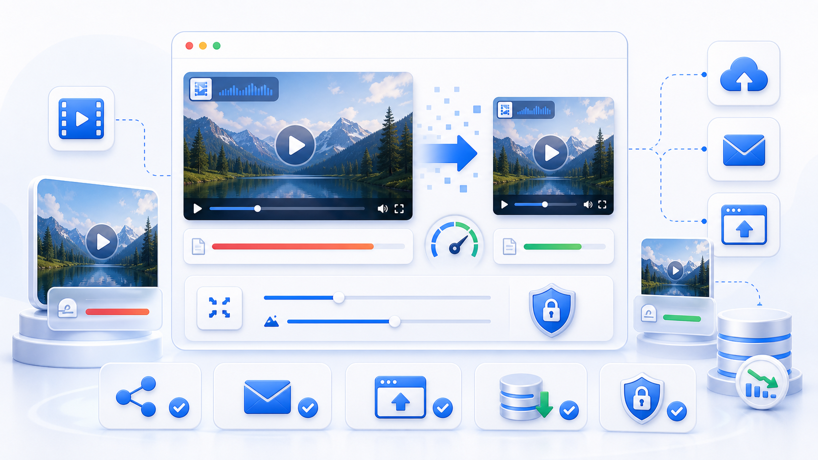 Video compression benefits for faster sharing and storage savings